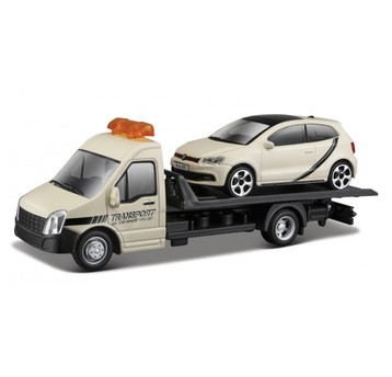 1:43 STREET FIRE FLATBED TRANSPORT W VOLKSWAGEN PO