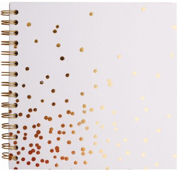 ALBUM NA SPIRALI GOLDEN DOTS 20X20CM,30ARK
