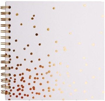 ALBUM NA SPIRALI GOLDEN DOTS 20X20CM,30ARK