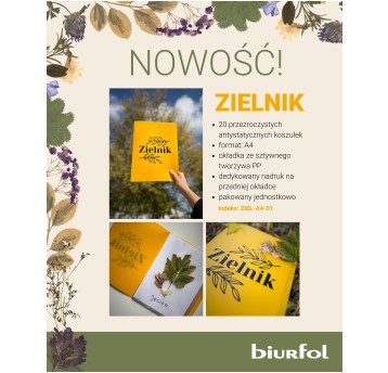 ALBUM ZIELNIK A4 PP 20 K. ŻÓŁTY Z NADRUKIEM 1668