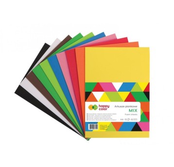 ARKUSZE PIANKOWE A4/10 KOL MIX HAPPY COLOR 7092