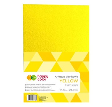 ARKUSZE PIANKOWE A4/ 5 ARK. ŻÓŁTY 8785