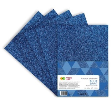 ARKUSZE PIANKOWE BROKATOWE A4,5 ARK NIEBIESKIE