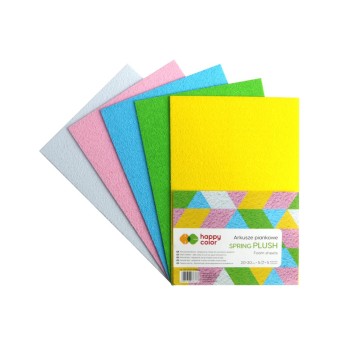 Arkusze piankowe SPRING PLUSH , A4, 5 ark, 5 kolor