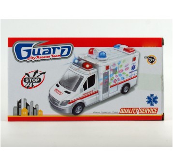 Auto Ambulans B/O światło, dźwięk 21x11x8cm 5609