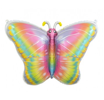 BALON FOLIOWY PASTELOWY MOTYL 64X53CM AA
