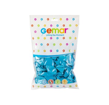 BALON GM90 METAL 10'' BŁĘKITNY 100 SZT 3513