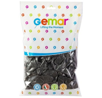 BALON GM90 METAL 10'' CZARNY 100 SZT6514