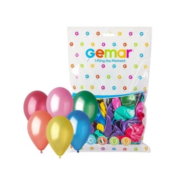 BALON GM90 METAL 10" RÓŻNOKOLOROWY" 100SZT.