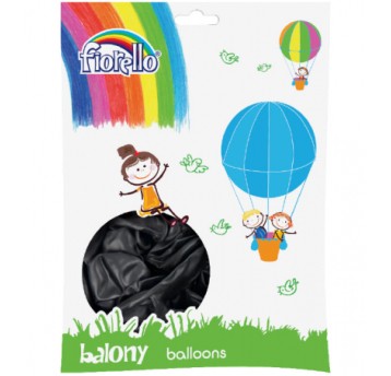 BALONY 12" METAL CZARNY FIORELLO 50SZT 4956
