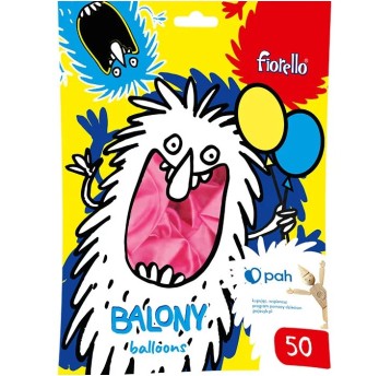 BALONY 12" METAL RÓŻOWY Fiorello 50 szt.