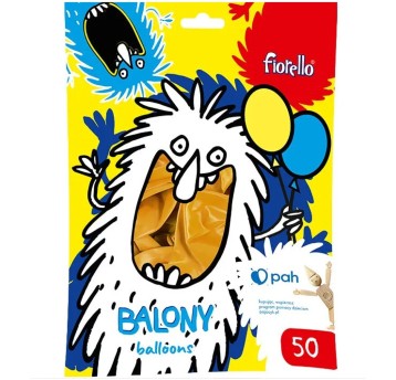 BALONY 12" METAL ZŁOTY FIORELLO 50SZT. 4840