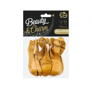 BALONY 12' METALIK JASNO-ZŁOTE 10SZT. 7881