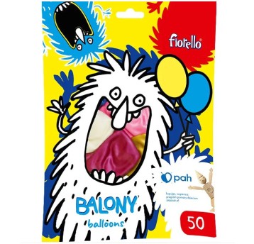 BALONY 12" MIX METAL FIORELLO 50SZT. 4857