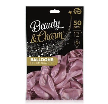 BALONY BEAUTY&CHARM METALIKI J.RÓŻ 10SZT