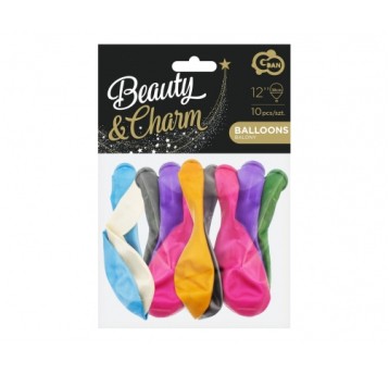 BALONY BEAUTY&CHARM METALIKI MIX 12" (10) 7843