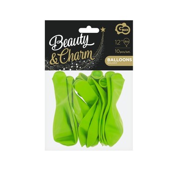 BALONY BEAUTY&CHARM PASTELOWE PISTACJOWE 10SZT