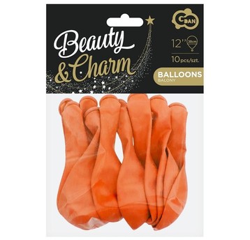 BALONY BEAUTY&CHARM PASTELOWE POMARAŃCZOWE 10SZT