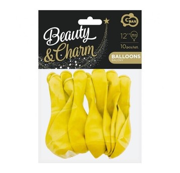 BALONY BEAUTY&CHARM PASTELOWE ŻÓŁTE 10SZT