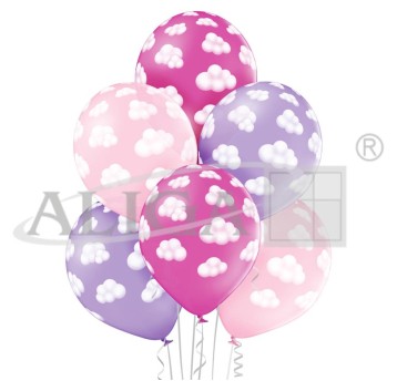 Balony Chmurki dziewczynka (6szt.)