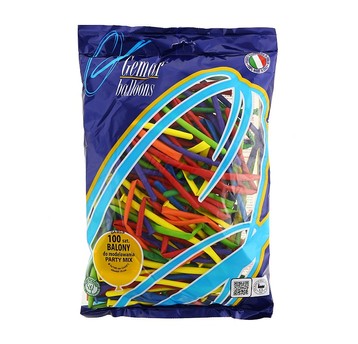 BALONY D4 RURKI WŁOSKIE PARTY MIX 100SZT