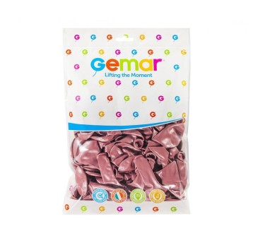 BALONY GEMAR 10" METALIK RÓŻOWO-ZŁOTE 100SZT. 7115