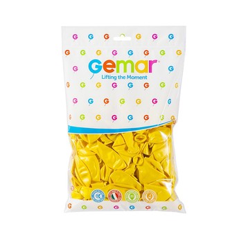 BALONY GEMAR 12" METALIK ŻÓŁTE 100SZT. 3013