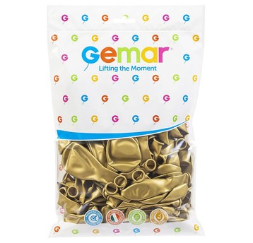 BALONY GM90 METAL 10" ZŁOTE DOROTO 74/ 100SZT 7412