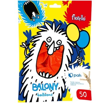 BALONY METAL 12" CZERWONY FIORELLO 50SZT 4802