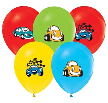BALONY SAMOCHODY Z KRESKÓWKI 12'' 5SZT