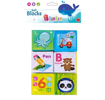 BAM BAM MIĘKKIE KLOCUSZKI 6SZT 7140