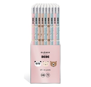 BBI Ołówek z gumką BB FRIENDS GIRL A'72