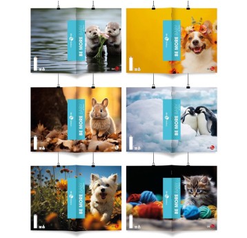 BE MORE ZESZYT A4 BABY KRATKA 96 STRONY 100G A'10