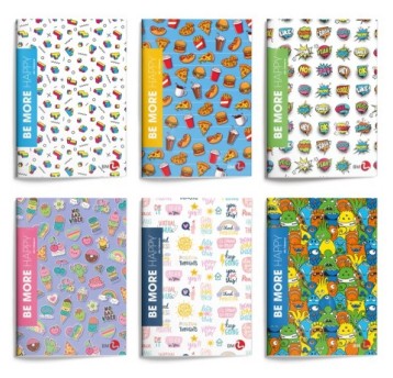 BE MORE ZESZYT A4 HAPPY LINIA 96 STRON 100 G. 1384