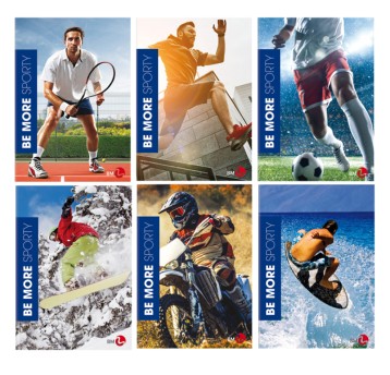 BE MORE ZESZYT A4 SPORTY LINIA 72 STRONY 100G.3990