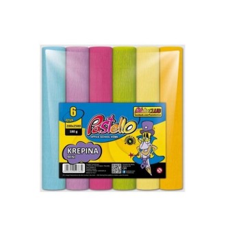 BIBUŁA KREPINA MINI 6KOL MIX PASTEL 3467