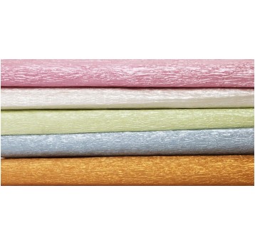 Bibuła marszczona 25x200cm, MIX perłowy, 5 kol, 5