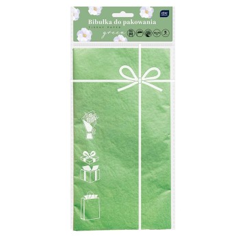 Bibułka do pakow.prez.50x70cm Zielona