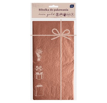 BIBUŁKA DO PAKOW PREZEN 50X70CM ROSE GOLD a"5 5608