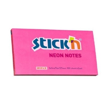 BLOCZEK SAMOP. 127X76MM CIEMNORÓŻOWY NEON 1169