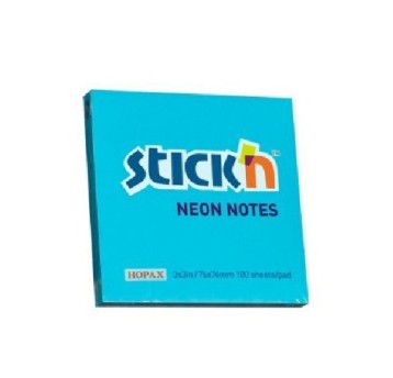 BLOCZEK SAMOP. 76X76MM NIEBIESKI NEON 21209 A'12