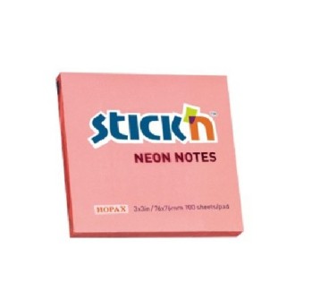 BLOCZEK SAMOP. 76X76MM RÓŻOWY NEON 21166 A'12