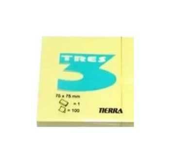 BLOCZEK SAMOPRZYLEPNY żółty 75X75mm 100k A'12 1778