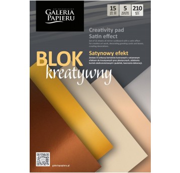 BLOK A4 MIX LUSTRZANY SATYNOWY EFEKT 15ARK 210G/M2