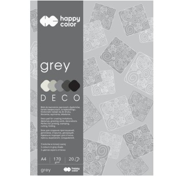 BLOK DECO GREY A4/20K 170G/M2 5 KOLORÓW 4926 A'5