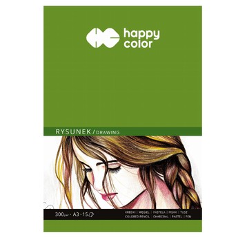 Blok do rysunku ART, 300g, A3, 15 ark, Happy A'5