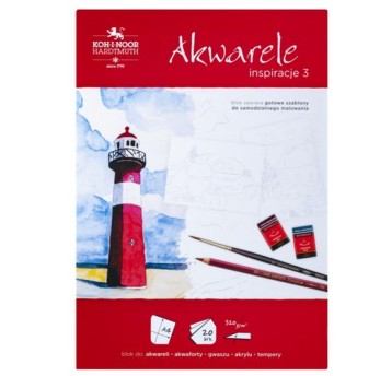 BLOK INSPIRACJE3 - AKWARELE A4, 20 ARK. 320 G