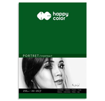 Blok PORTRET, Art., A4, 20 ark, 250g, Happy Color