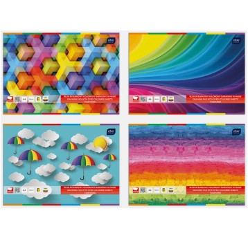 BLOK RYS. A4/10K KOLOR 80G BARW. W MASIE A'10 8304