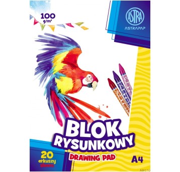 BLOK RYSUNKOWY A4/20K BIAŁY 100G ASTRA A'10 2563